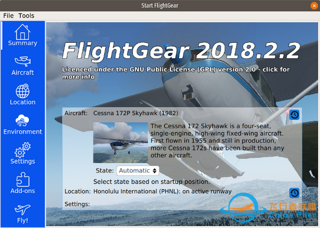 使用 FlightGear 翱翔天空-134