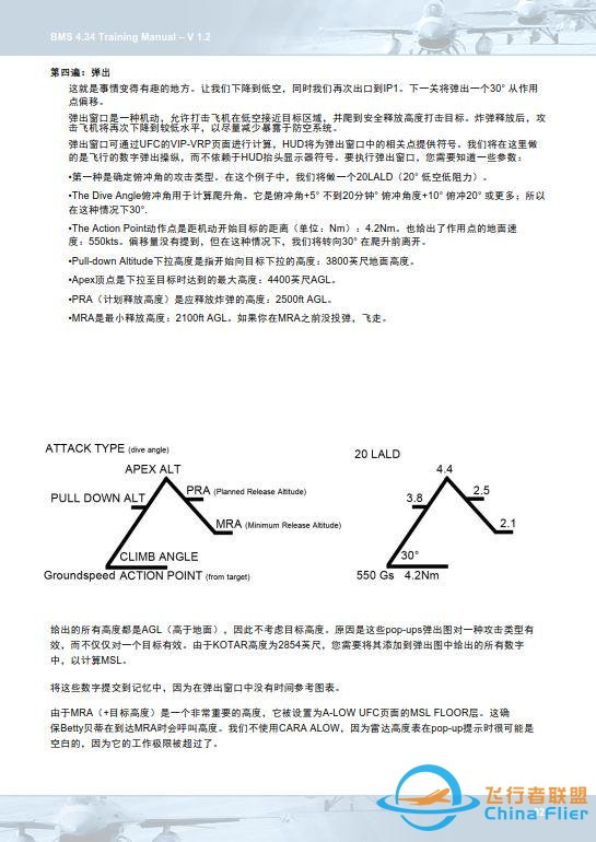 模擬飛行 BMS F-16 中文訓練手冊 10.3彈出-4628